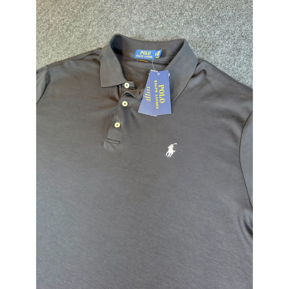 Polo Ralph Lauren Men's XL Black Classic Fit Soft Cotton Polo Shirt NWT Pony